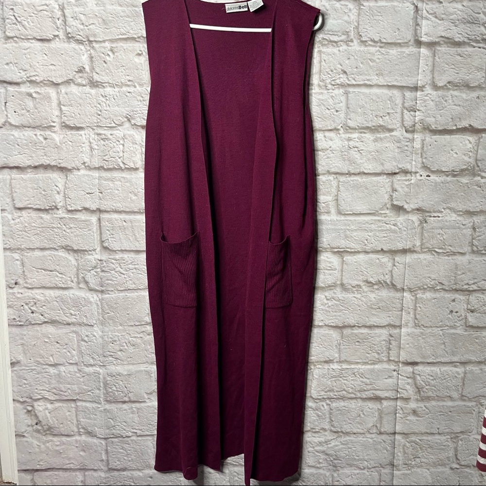 Delores‎ Bell Cardigan Vest Long Womens Size Large